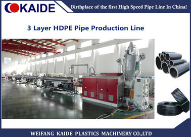 20-110mm 기계 KAIDE를 만드는 3개의 층 CO 밀어남 HDPE 관 생산 라인 HDPE 관